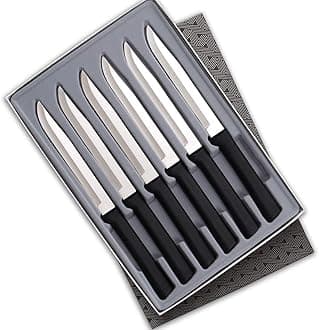 Cutlery Six Utility/Steak Knives Gift Set (G206), 6-Piece Knife Set, Stainless Steel Blades, Black Handle