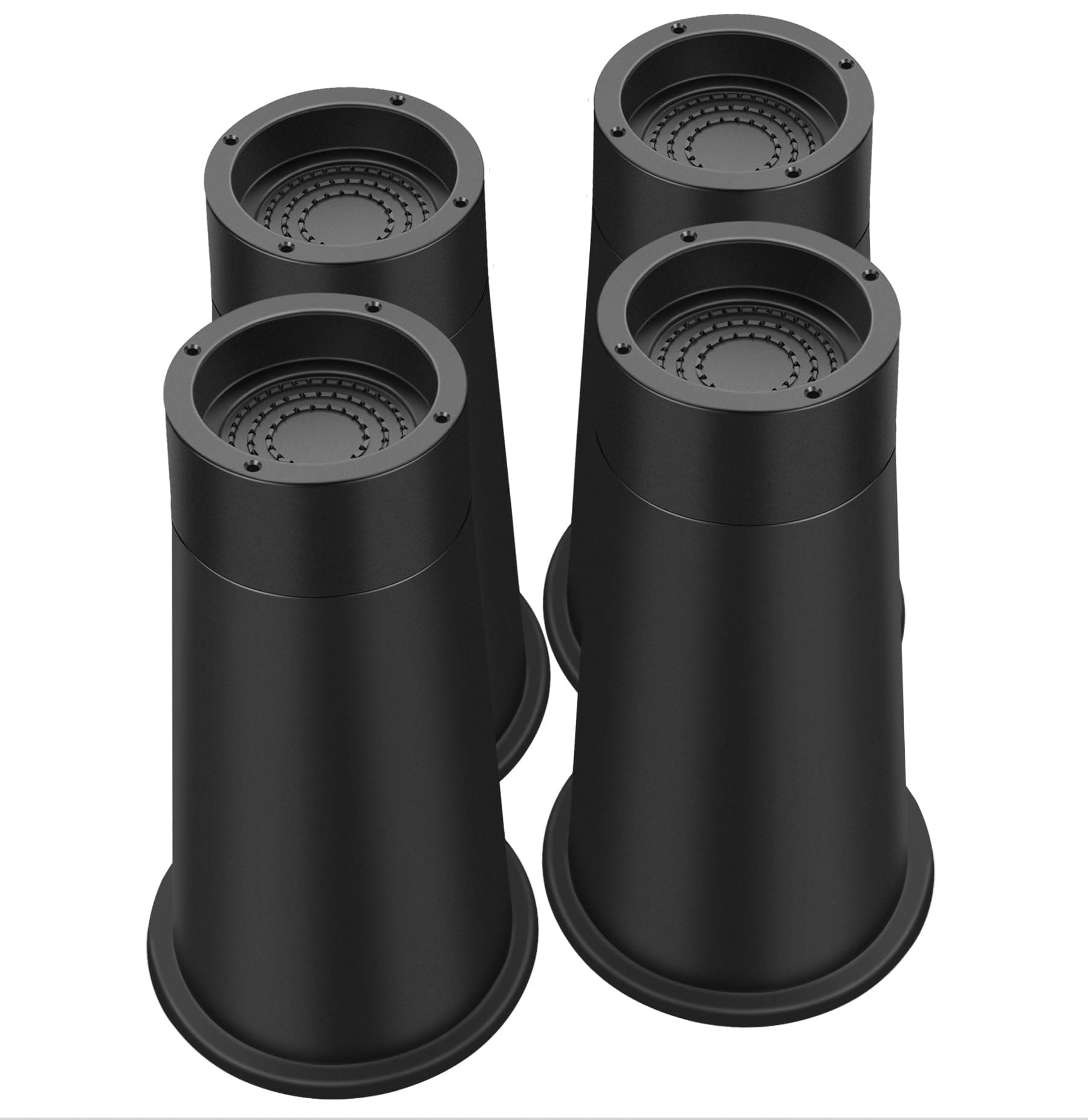 Bed Risers 10 Inch Heavy Duty, Elevation in Heights 8 or 9.8 Inch Round Furniture Risers for Bed Desk Table Sofa Couch, Bed Lifts Risers(4 Pack Black)