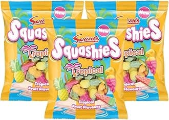 Squashie DrumStick Candies Variety Multipack - 3 Pack BUNDLE - IMPORTED FROM THE UK (NEW TROPICAL (3PACK))