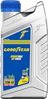 GOODYEAR 0.9 Ltrs 20W40 Sprintmax XT5000 4T Semi-Synthetic Engine Oil | High Performance Engine Oil For Bikes/Motorcylce with Enhanced Engine Protection
