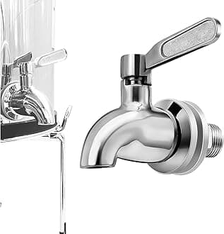 Beverage Dispenser Spigot 304 Stainless Steel Beer Juice Faucet Tap with Wrench Tool Food Grade Removable Reuseable Spigot