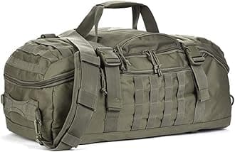 Travel Duffle Bag Backpack for Men - Large Tactical Bags Weekender Gym Bag for Overnight Traveling Military Workout Deployment Sports (Green, 45L)