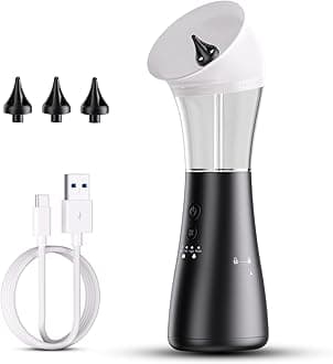 Upgraded Ear Wax Removal Kit, 4-Mode Electric Ear Cleaner - IPX7 Waterproof, Earwax Cleaning Kit with Water Temperature Sensor, 2in1 Waste Tank Design for Home Use（White）