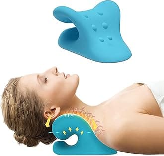 WIZCO Neck Stretcher for Neck Pain Relief, Neck and Shoulder Relaxer Cervical Traction Device Pillow for Muscle Relax and TMJ Pain Relief, Cervical Spine Alignment Chiropractic Pillow