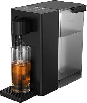 Narcissus D30 Instant Hot Water Dispenser Countertop for Rapid Heating & Dispense, Adjustable 5 Temp & 4 Water Volume Dispense, Removable 100 Ounce Capacity Water Tank with Carrying Handle, BPA Free