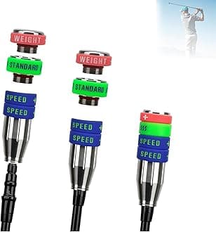 Golf Swing Speed Trainer Adjustable Training Equipment, Golf Tempo & Strength Training Tool Three Weight Configuration Options, Golf Trainer Aid for Beginners Warm-Ups, Practice