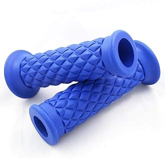 Yibid Motorcycle 7/8" Handlebar Rubber Gel Hand Grips with Black Aluminum Throttle Gas Tube for 22mm Standard Bar Harley Honda Yamaha Suzuki Kawasaki Ducati BMW Scooter