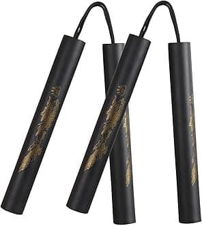 Safe Foam Rubber Training Nunchakus Cord Nunchucks 2PCS for Kids Beginners Practice and Training