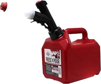 GARAGE BOSS GB310 Press 'N Pour 1 Gallon Gas Can, Red