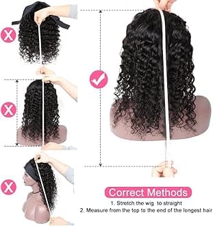 Celiarita Red Burgundy Headband Wig Human Hair Deep Wave Half Wigs for Black Women #99J Wine Glueless None Lace Front Machine Made 150% Density Deep Wave Headband Wigs Human Hair 22 Inch…