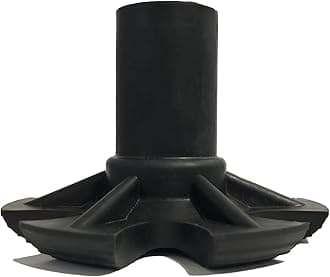 Yinghesheng Rubber Cane Tip 19mm(3/4") Replacement Cane Tips Self Standing Heavy Duty Stable Six Point Non-Slip Cane Ferrule for Standard Walking Stick Accessory,Black