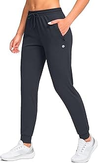 G Gradual Women's Joggers Pants with Zipper Pockets Tapered Running Sweatpants for Women Lounge, Jogging