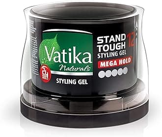 Vatika Naturals Mega Hold Stand Tough Styling Gel | Strong Hold & High Shine | Easy to Style - 250 ml