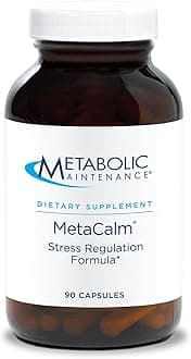 MetaCalm - GABA L-Theanine Supplement for Calm, Sleep, and Stress Support, Vitamin B6, Active Folate, Magnesium & 5-HTP Complex for Adults, Men and Women - 90 Capsules