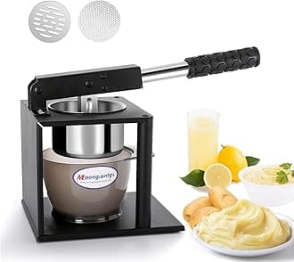 Moongiantgo Potato Ricer Masher with 2 Interchangeable Discs Hand Food Press for Mashed Potatoes, Avocados Puree or Fruit Juicer Squeezer for Citrus Pomegranate Lemon Orange Lime