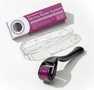 Derma Roller 1mm,540 Titanium MicroneedlesDerma for Face and Skin Care,Microneedling Scalp Roller For Body Face And Skin Rejuvenation,Stimulate Beard and Hair Growth Scalp Roller For Facial Skin Care