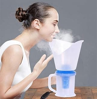 Facial Steamer for Face Nose Nano Ionic Technology for Cold and Cough Facial Vaporizer Steamer Machine Medical Steam Inhaler Facial Handheld Garment Steamer Portable Fabric Steam Brush, Blue