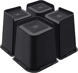 Bed Risers 8 Inch Heavy Duty, Furniture Risers for Bed Desk Table Sofa Couch，Oversized Bed Lifts Risers, Support up to 5000 Lbs(4 Pack Black)