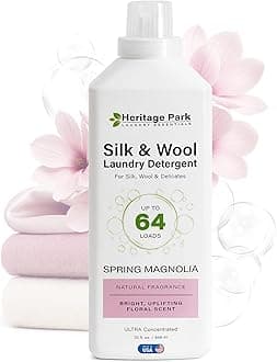 Heritage Park Silk & Wool Spring Magnolia Floral Scent, pH-Neutral Laundry Detergent – Enzyme-Free, Concentrated Up to 64 loads (32 fl oz)