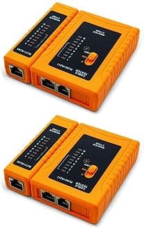 iMBAPrice (Pack of 2) RJ45/RJ11/RJ12/CAT5/CAT6/ UTP Network LAN Cable Tester Test Tool