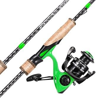 Sougayilang Fishing Rod Combo, Fast Action 2 Pieces Fishing Pole with Spinning Reel for Saltwater and Freshwater