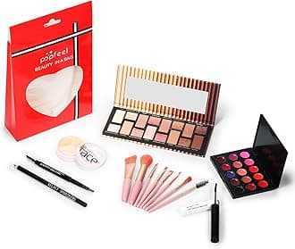Joyeee Makeup Gift Set, 14 Pcs Full Kit Come with Eyeshadow Lipstick Lipgloss Concealer etc, for Face Eyes Lip, Complete Starter Bundle for Women and Girls, Portable Beauty Set with Storage Bag#1
