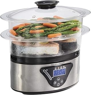 Hamilton Beach 37530C Digital Steamer, 5.5 quart, Multicolor