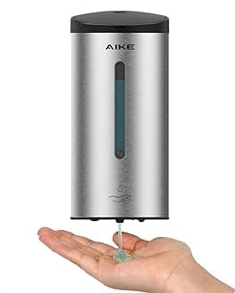 AK1205 Wall Mounted Commercial Automatic Liquid Soap Dispenser Brushed Stainless Steel Large Capacity 24oz/700ml