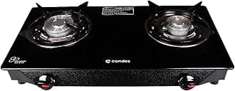 Thermador X Candes 2 Burner Gas Stove - Die Cast Alloy | Manual Ignition Tornado Burner | 6mm Toughened Glass Top | LPG Compatible | ISI Certified
