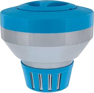 U.S. Pool Supply Deluxe Pool Chlorine Floater Dispenser - 3" Tablets, 7" Diameter - Inground & Above Ground Swimming Pools - Large Floating Chlorinator, Adjustable Flow for Balanced Chemical Delivery