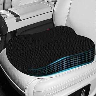 Adult Car Booster Seat for Driver, Driving Seat Cushion,Comfort Memory Foam Car Seat Cushion for Height, Seat Cushion for Car,Office Chair and Home Chair (Black B)