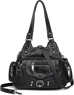 XZEIT Handbag For Women, Vintage Quality Leather Luxury Handbags Women Bags Designer Ladies Hand Bags For Women (Color : Hortel�)