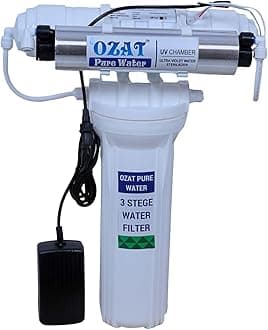 - Electric 3-Stage UV Water Purifier Kit | Stage 1: 5 Micron PP Filter | Stage 2: 10” Activated Carbon Filter | Stage 3: UV Chamber | No RO, No TDS Reduction