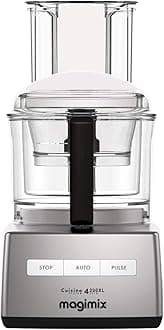 Compact 4200 XL Chrome 950 Watt Food Processor with Recipe Book