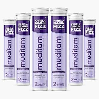 Muditam Ayurveda Karela Jamun Fizz-120 Tablets | Ideal For 60 Days (Karela Jamun Juice) | Helps in High Sugar Condition | Promotes Healthy Glucose Levels | Boosts Digestive Health