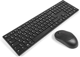 KM5221W FRENCH Pro Wireless Keyboard & Mouse Combo Bundle, Black