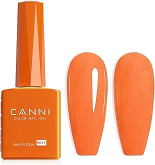 Orange Gel Nail Polish – 1pcs Bright & Light Orange UV/LED Soak Off Gel, High Gloss Color for DIY Manicure, French Nails & Salon Use