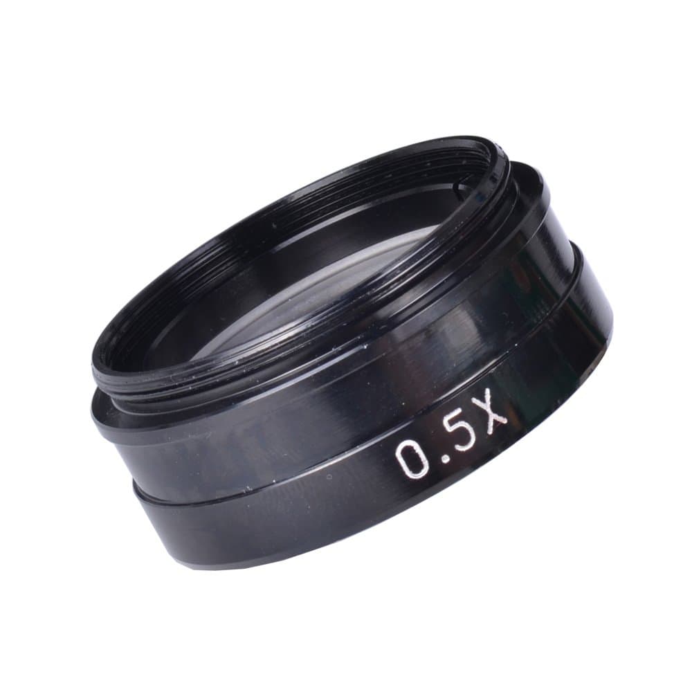 0.5X Stereo Microscope Auxiliary Barlow Lens Big Attachment Objective Lens