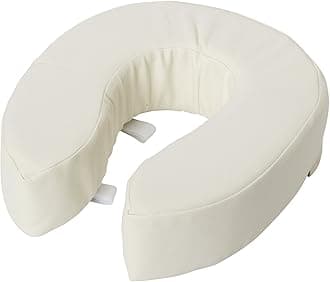 DMI Raised Toilet Seat, Toilet Seat Riser, FSA and HSA Eligible Seat Cushion And Toilet Seat Cover To Add Extra Padding To The Toilet Seat While Relieving Pressure, 4 Inch Pad, White