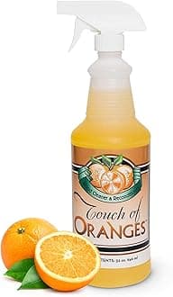 Touch Of Oranges Wood Cleaner & Polish Spray Real Orange Oil Luster Finish, Clean Kitchen Cabinets, Hardwood Floor and All Wood, Restorer, Conditioner - 32 oz