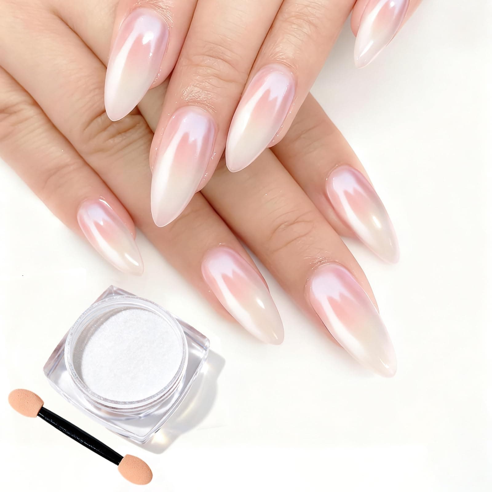 White Pearl Chrome Nail Powder