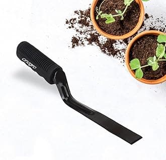 Cinagro Gardening Khurpi 1-inch Metal Blade, Tools for Soil Tilling, Rust-Free Khurpi for Garden, Plant Tool for Digging in Garden, for Indoor Gardens and Small Planters (Black)