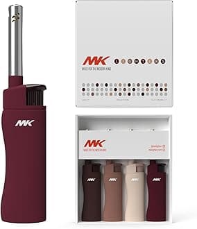 Candle Lighter, Butane Refillable Wind-Resistant Flame, 4-Pack for BBQ, Camping, Outdoor Use (Neutral-4PC)