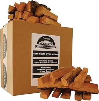 Mini Pizza Oven Wood, 6‑Inch Firewood Logs, Cherry Hardwood Splits for Portable Wood-Fired Pizza Ovens, USA Made, Sustainably Milled, Approximately 12-14 lbs