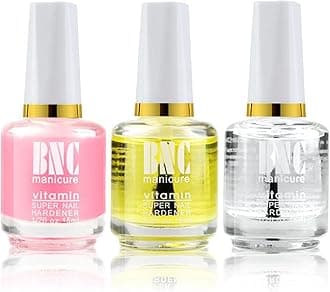 COSMOO 3x15ML Top Coat/Base Coat/Cuticle Oil for Nail Polish, Dry Fast Bright Oil&Base Oil&Nutritive Oil for Nail, Clear for Manicure and Pedicure, 0.5oz Boxed, 3 pack