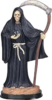 Paykoc Imports Santa Muerte Saint Death Grim Reaper in Black Halloween Statue Figurine New