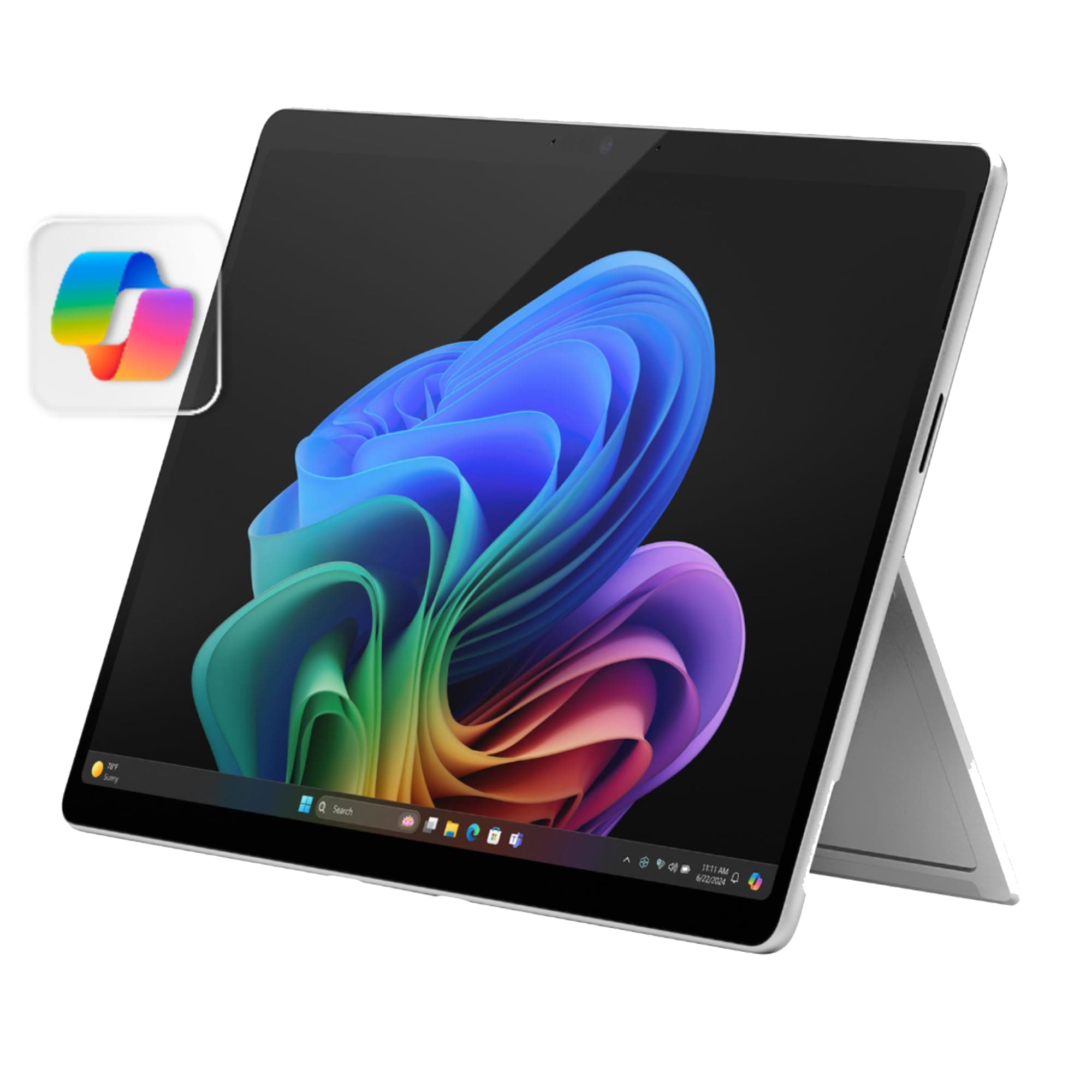 Surface Pro 2-in-1 Laptop/Tablet (2024), Windows 11 Copilot+ PC, 13" Touchscreen Display, Snapdragon X Plus (10 Core), 16GB RAM, 512GB Storage, Platinum
