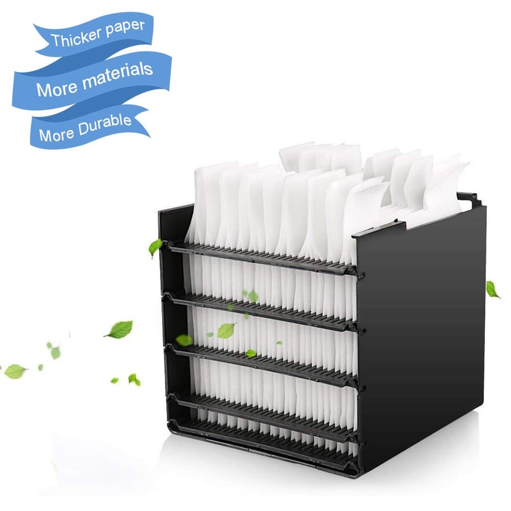 Air Cooler Accessories, Cooler Replacement Filter for Mini Air Conditioning Fan, Cooler Replacement Filter for Portable Air Conditioner, Exquisite Workmanship, More Filter Papers, 141.5*141.5*148.5mm