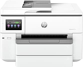 HP A3 Inkjet Composite Printer OfficeJet Pro 9730e Smartphone Print, Compatible with P3 Systems as You See on Screen, Smart Click Touch Panel, Supports 500 Paper Feed (250 Sheets x 2 Trays), Wolf Pro Security, US Model