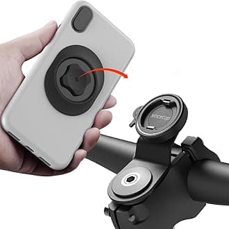 Mountain Bike Phone Holder with Quick Mount,Universal Aluminum Alloy GPS Bracket Ultra-Lock System Riding Clip Standï¼Å’MTB Road Bicycle Cell phone Handlebar Stem Mount For iPhone Samsung Google